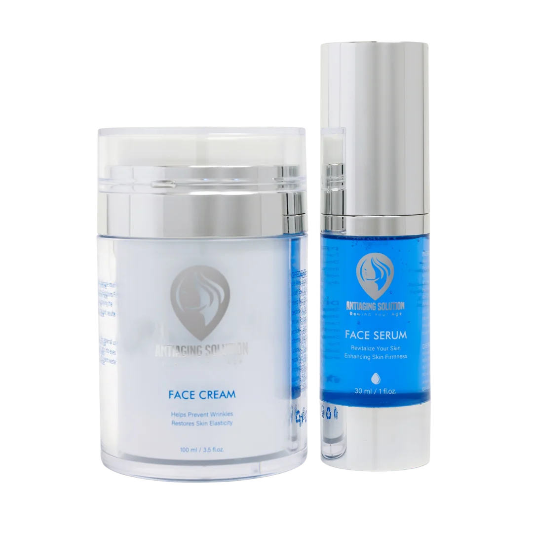 Ultimate Anti-Aging Solution Bundle – Face Cream & Serum for Hydration, Firmness, and Youthful Glow