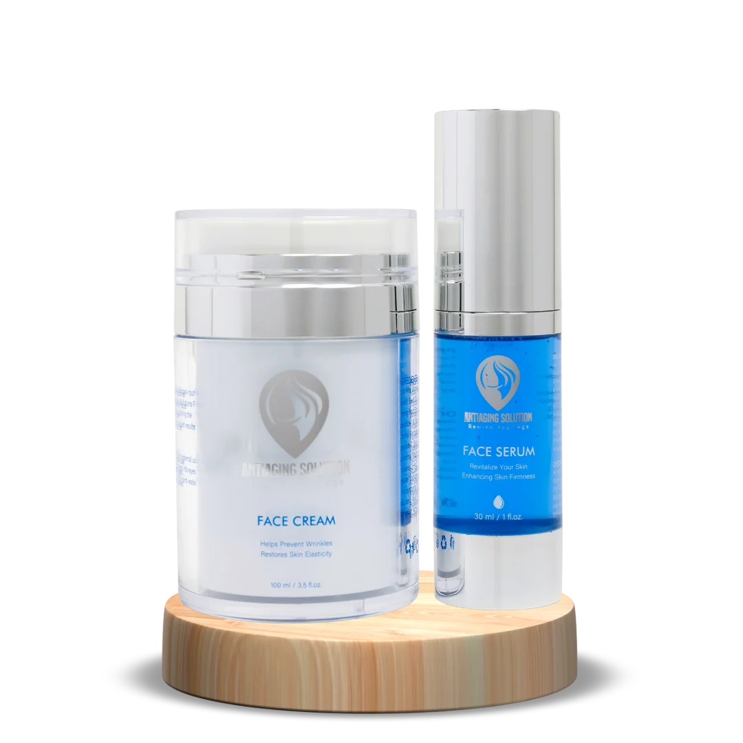 Ultimate Anti-Aging Solution Bundle – Face Cream & Serum for Hydration, Firmness, and Youthful Glow